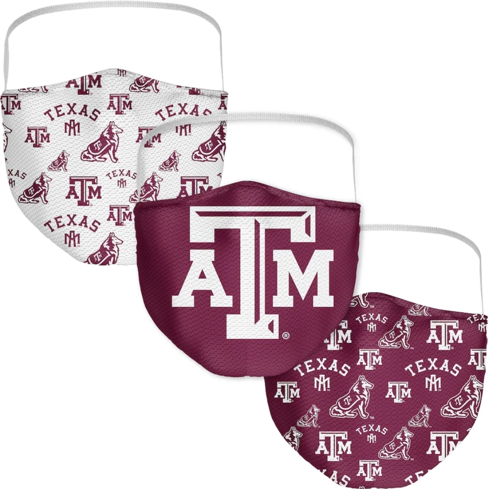 Fanatics Texas AM 3pk Facemasks